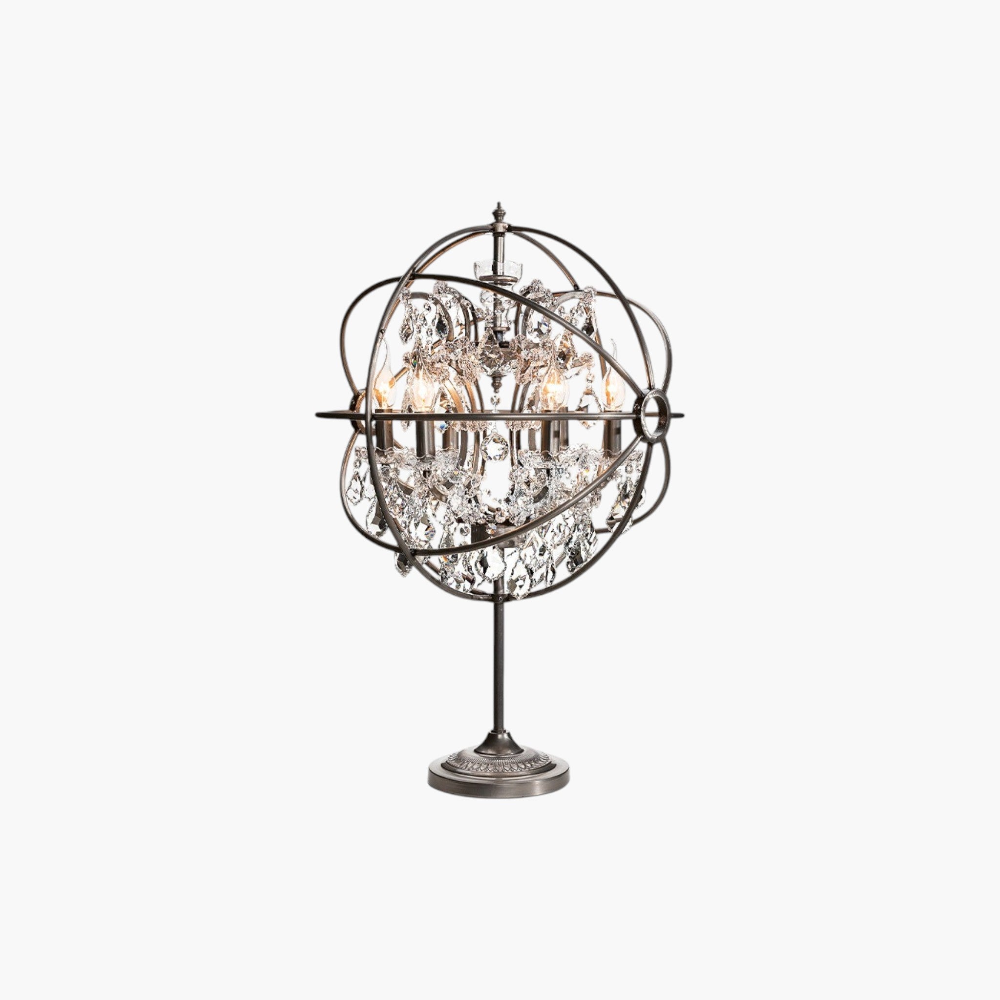 Rome Crystal bordslampa Natural Iron / Crystal