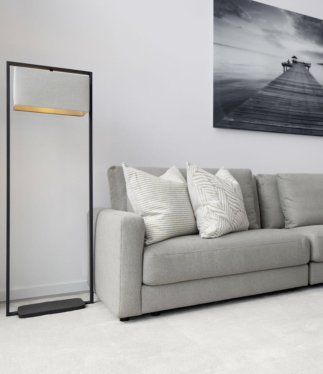Shade Donati Frame Floor lampskärm Leather Ebony