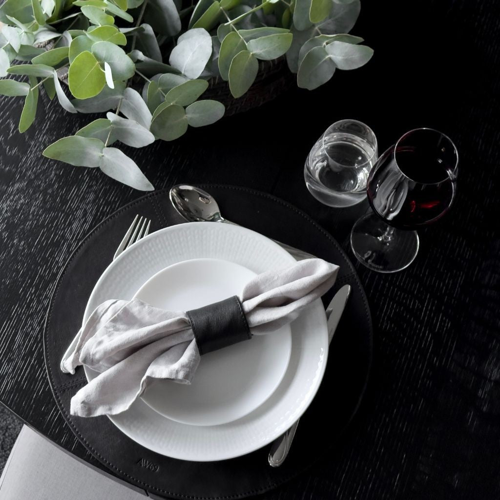 Nero Round bordstablett Black