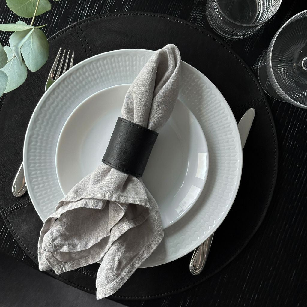 Nero Round bordstablett Black