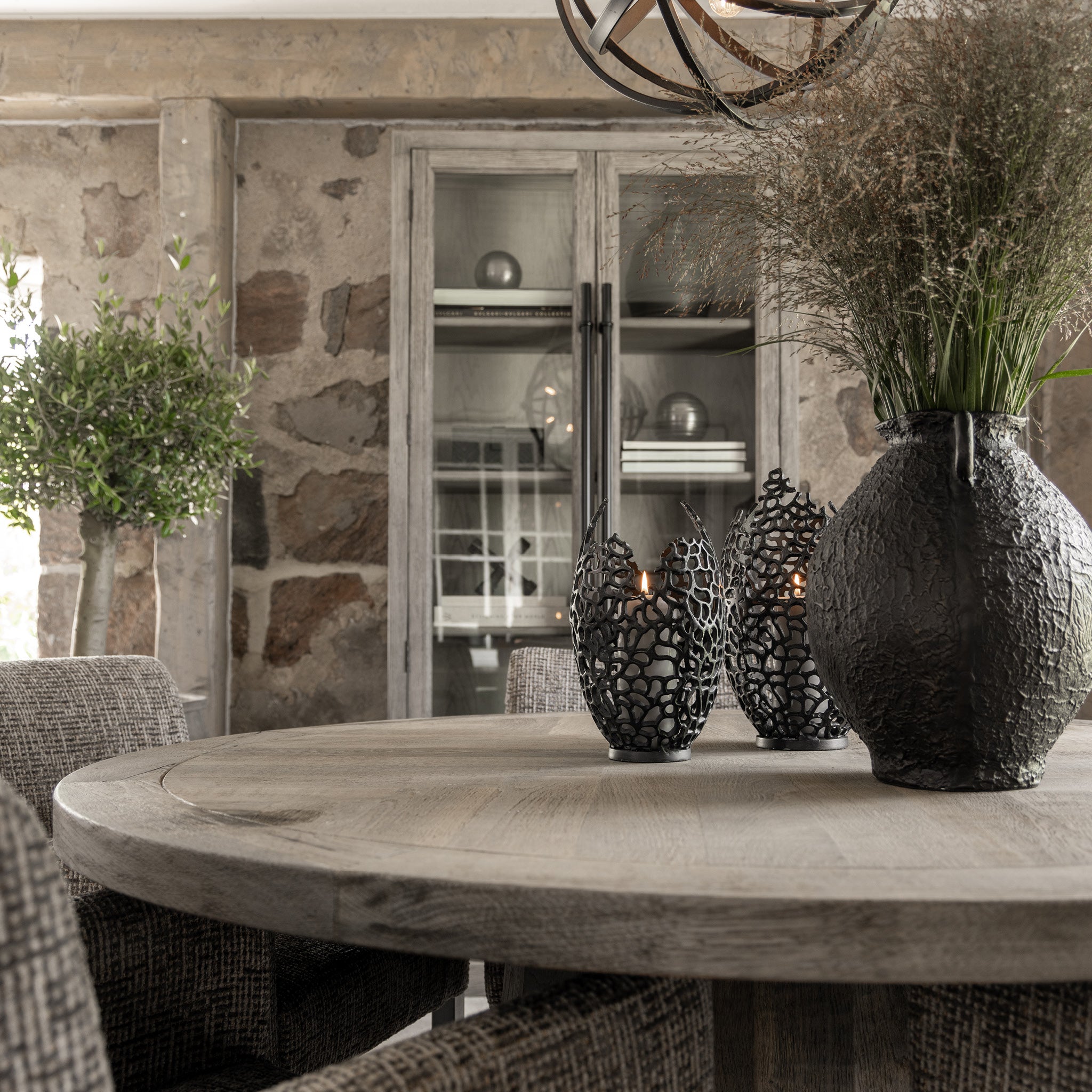 Fiora urna Antique Black / Bronze
