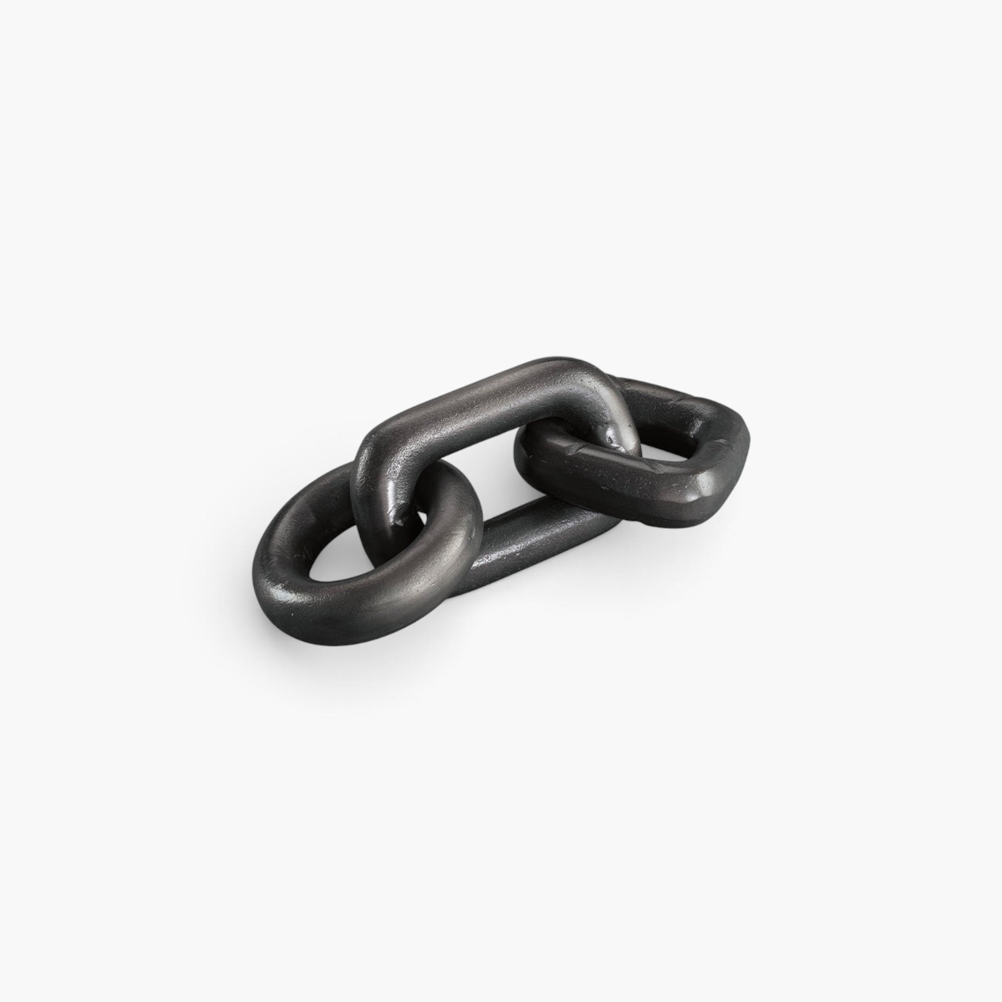 Lyckåsen Besano decorative metal chain with three links in a lead antique finish for industrial home decor