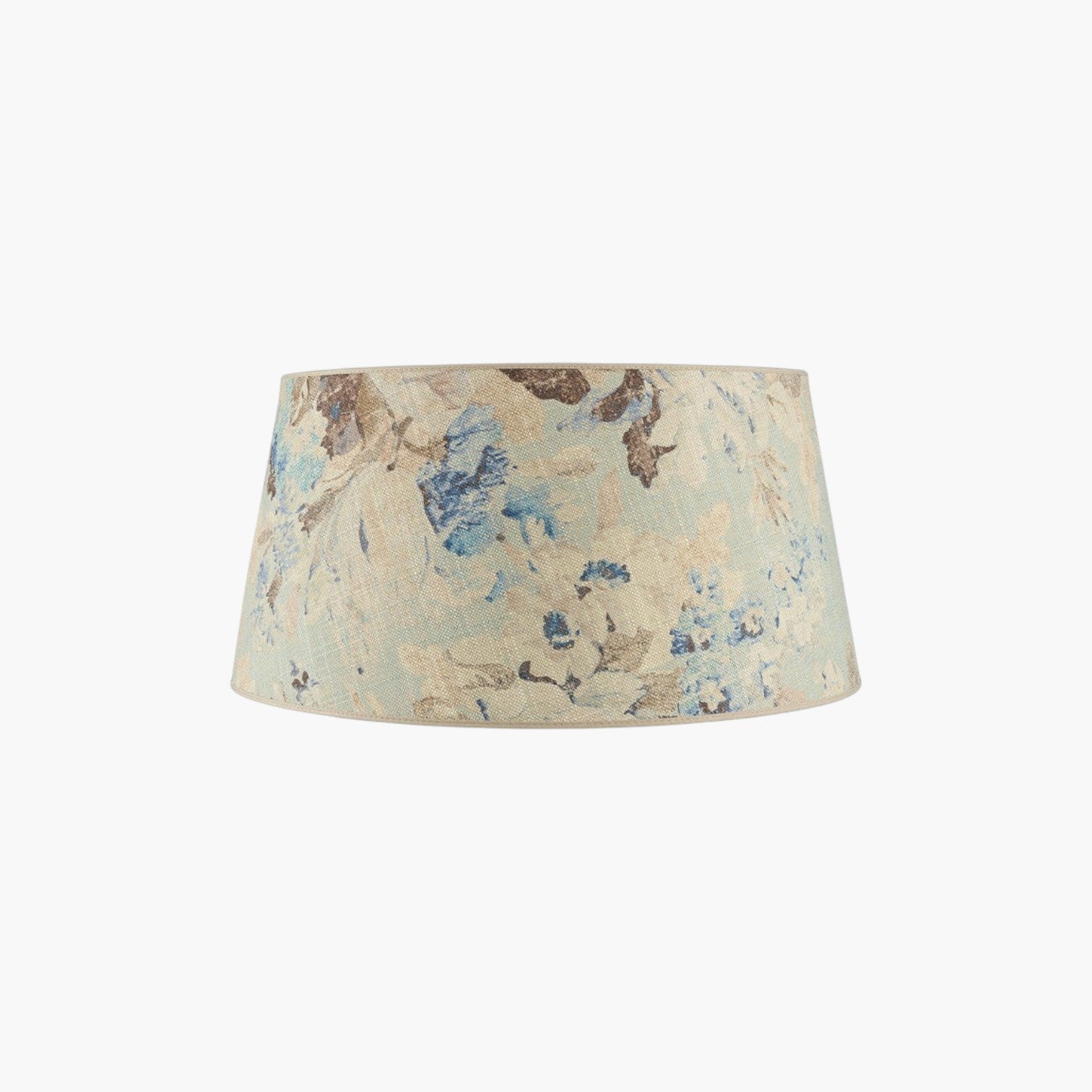 Lyckåsen Shade Classic lampshade in rosewood flower blue fabric with a timeless tapered design for home lighting