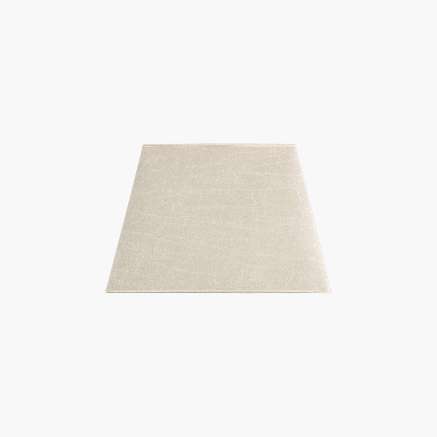 Lyckåsen Shade Square lampshade in cream leather with a modern geometric design for table or floor lamps.