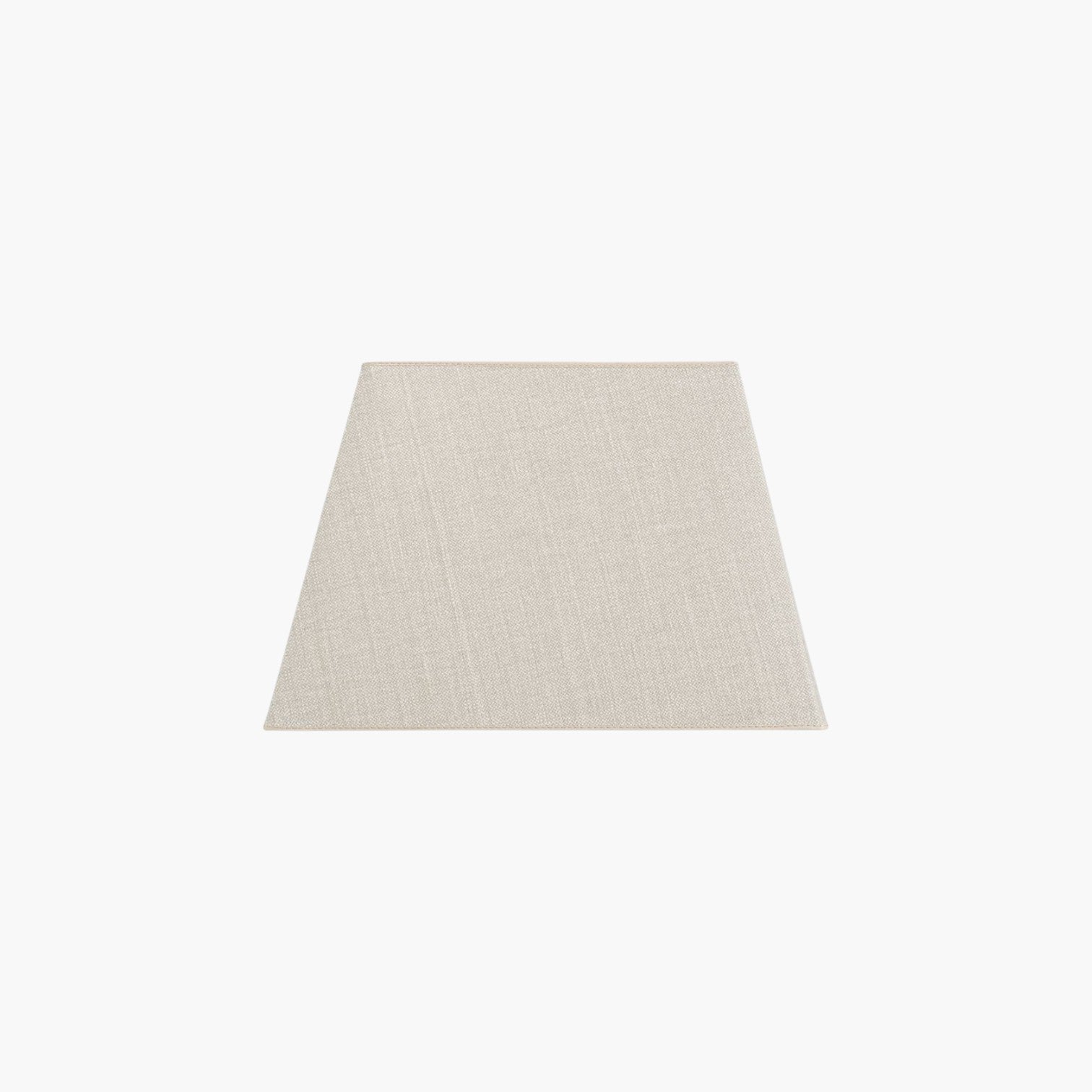 Lyckåsen square lampshade in beige linen with a geometric tapered design for table or floor lamps.