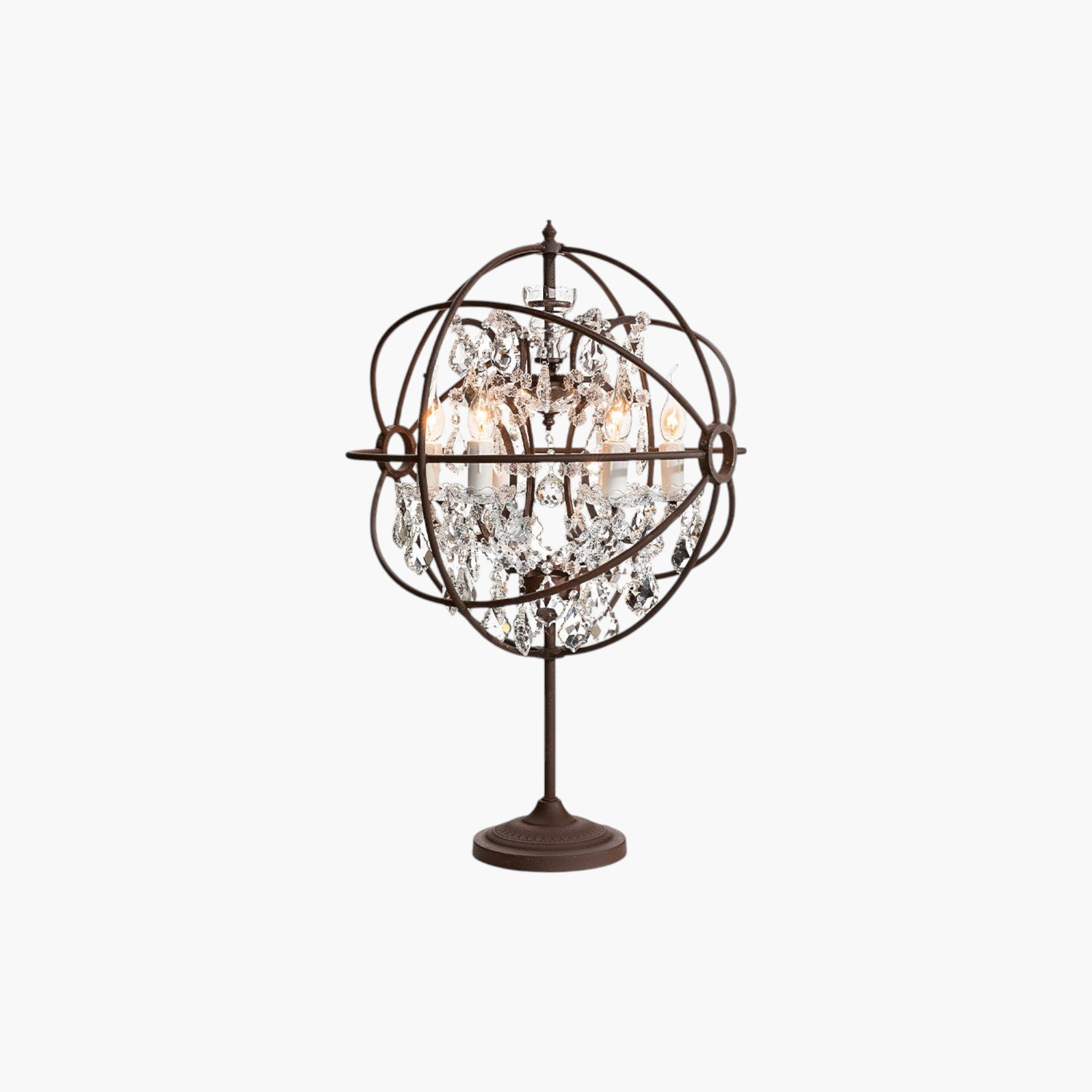 Rome Crystal bordslampa Antique Rust / Crystal