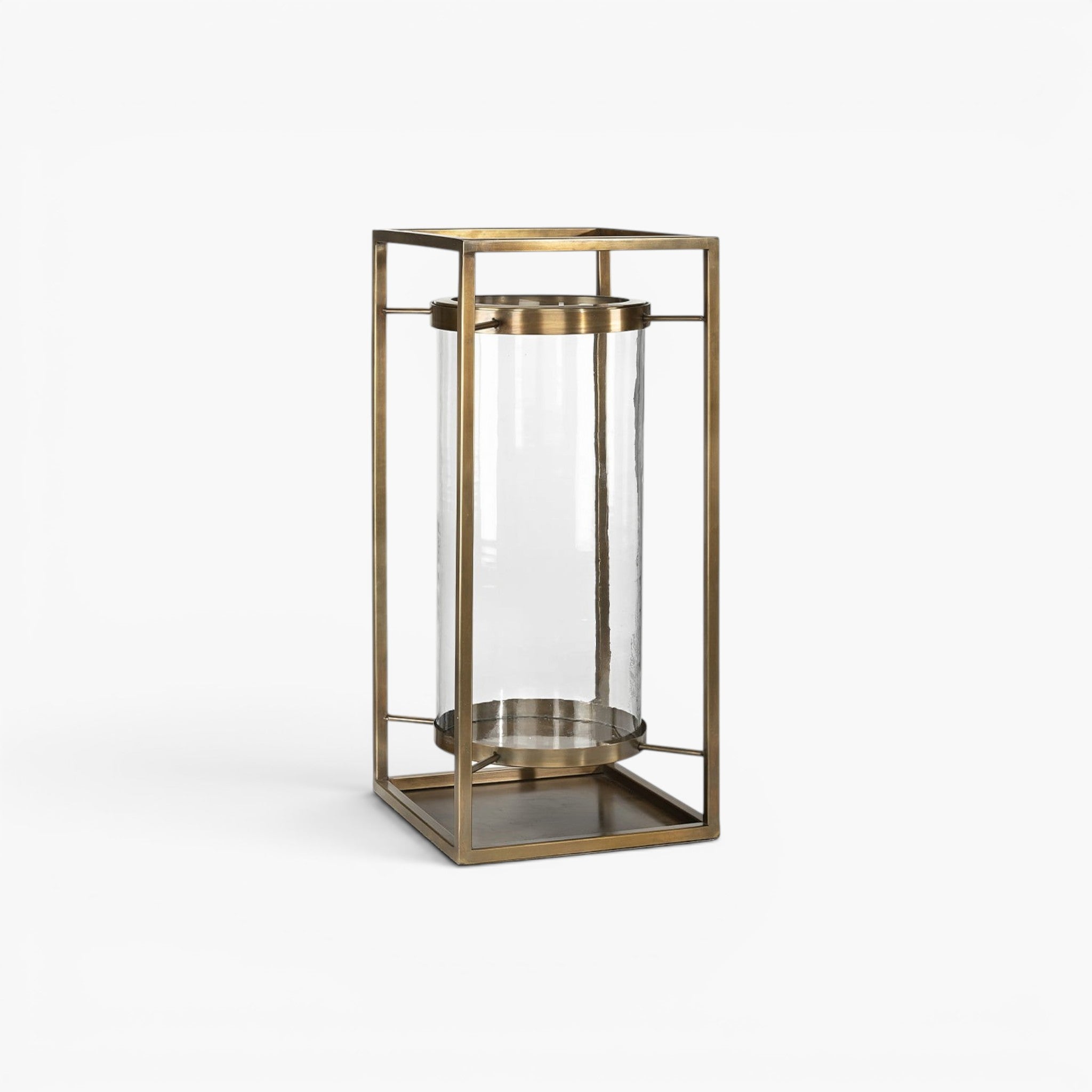 Sonoma lykta i metall Antique Brass