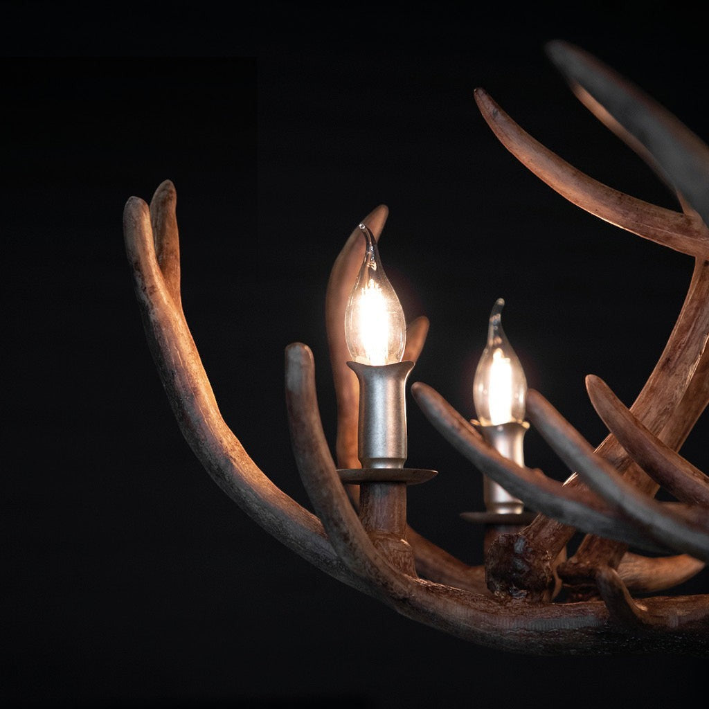 Antler Chandelier Matt Black