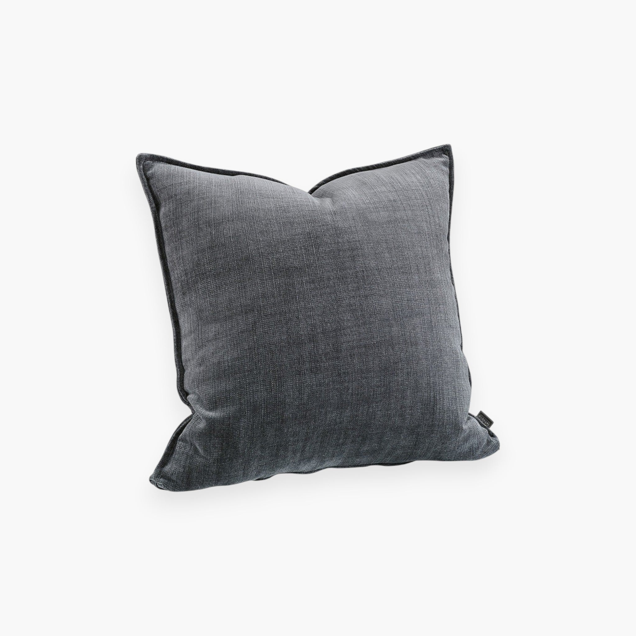 Lyckåsen Gabby grey polyester cushion cover with a smooth texture and hidden zipper closure.