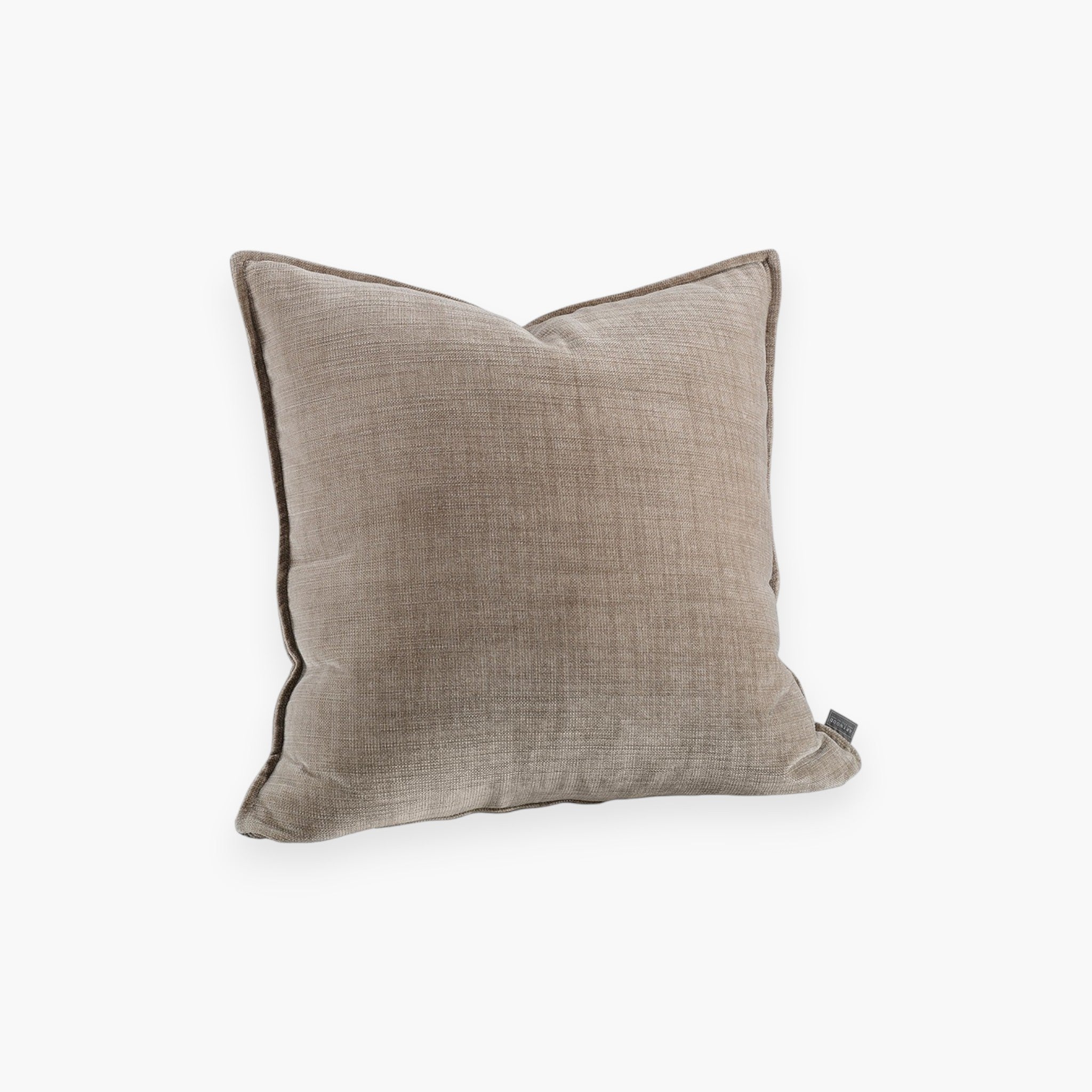 Lyckåsen Gabby taupe polyester cushion cover with a soft textured surface and hidden zipper closure.