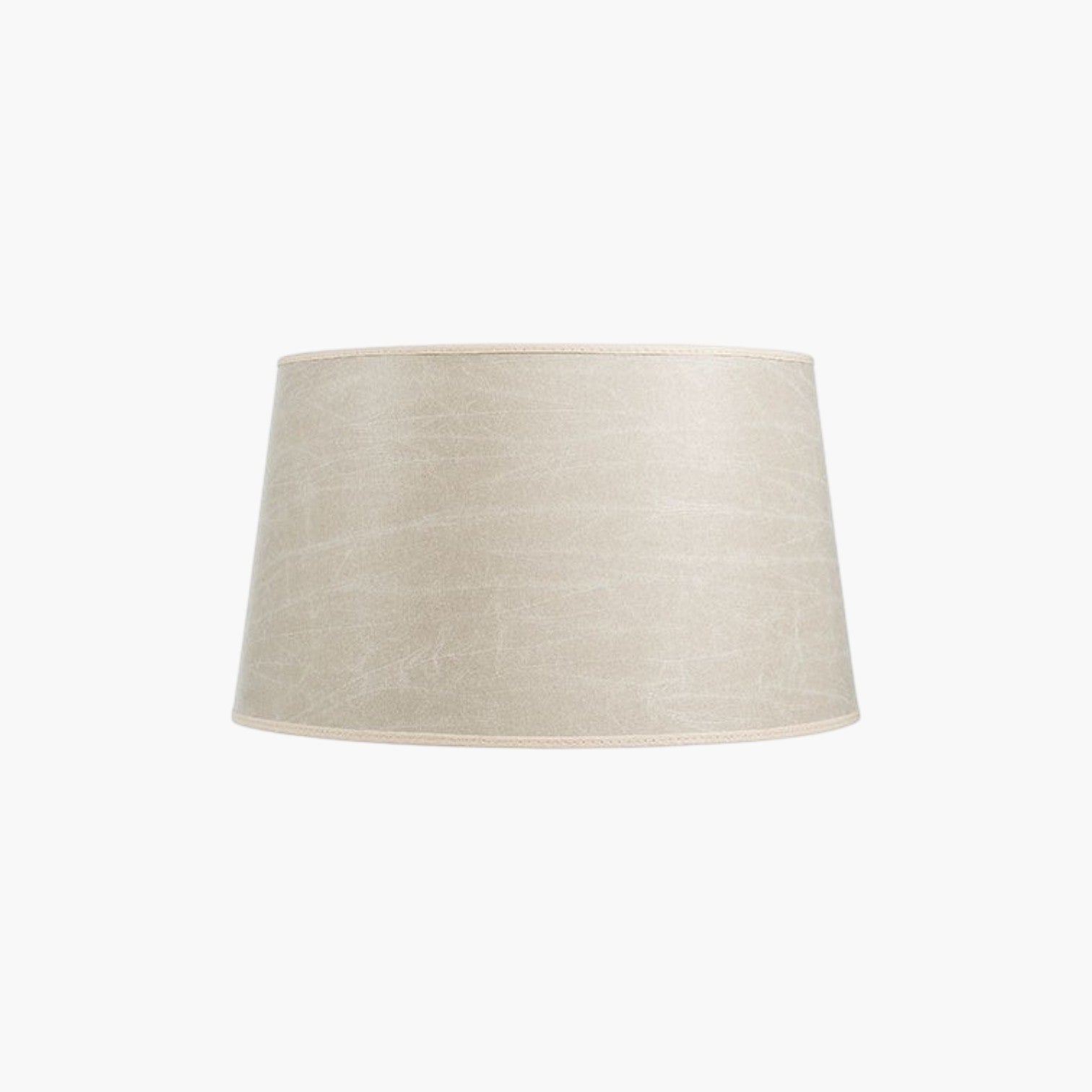 Lyckåsen Shade Classic lampshade in leather cream with a textured fabric finish for a warm, elegant home interior.
