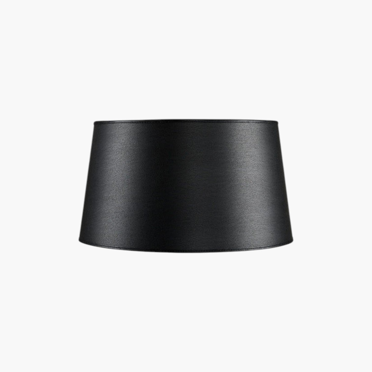 Lyckåsen Shade Classic lampshade in leather ebony, featuring a timeless tapered design for table or floor lamps.