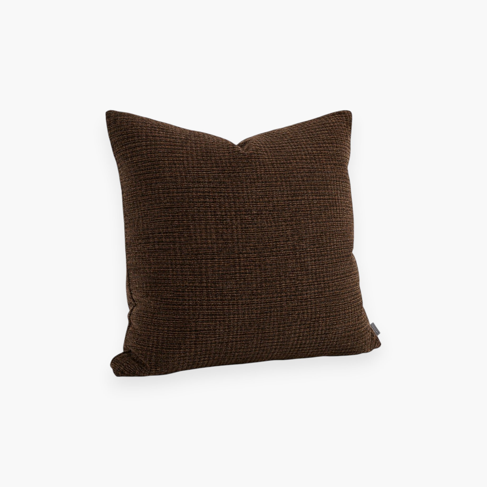 Lyckåsen Orvino dark olive green textured cushion cover with a hidden zipper closure.