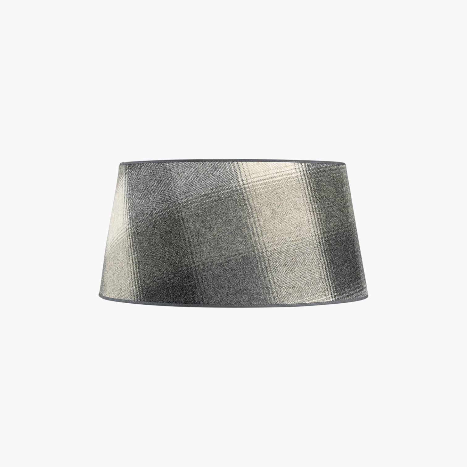 Lyckåsen Shade Classic lampshade in a grey and white plaid fabric pattern for table or floor lamps
