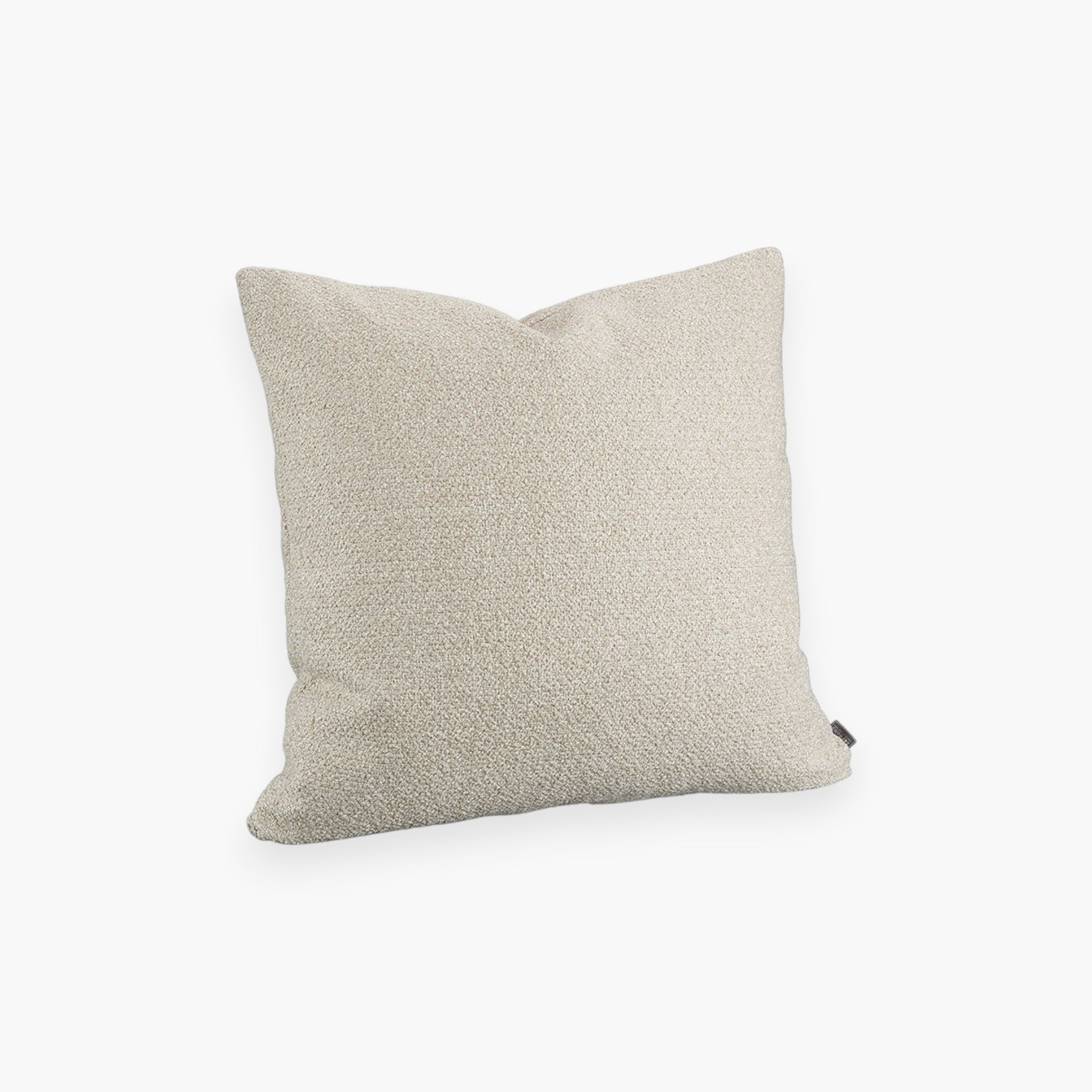 Lyckåsen Rhyme beige woven cushion cover with a textured fabric finish and hidden zipper closure.
