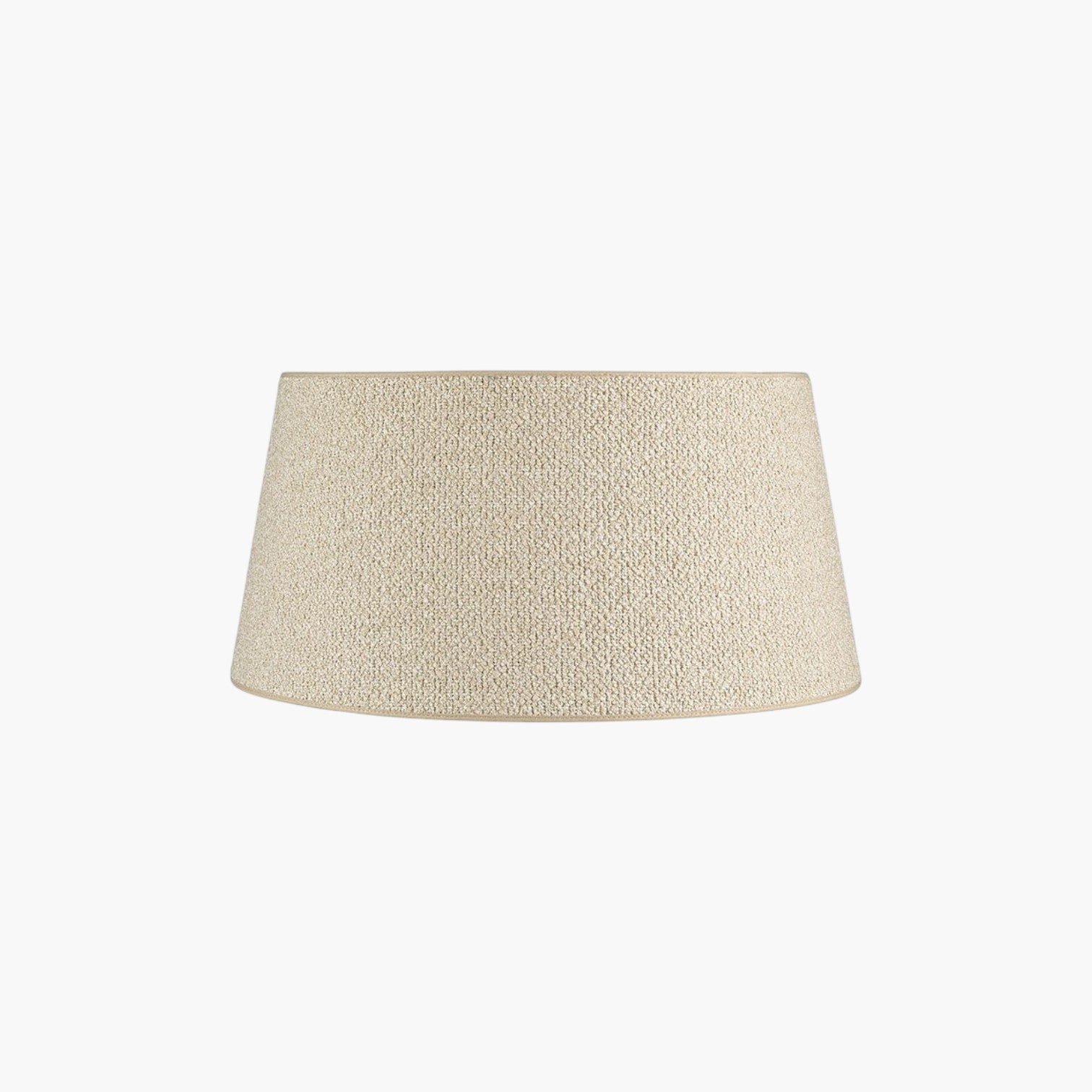 Lyckåsen Shade Classic lampshade in textured Rhyme beige fabric with a tapered drum shape for table or floor lamps.