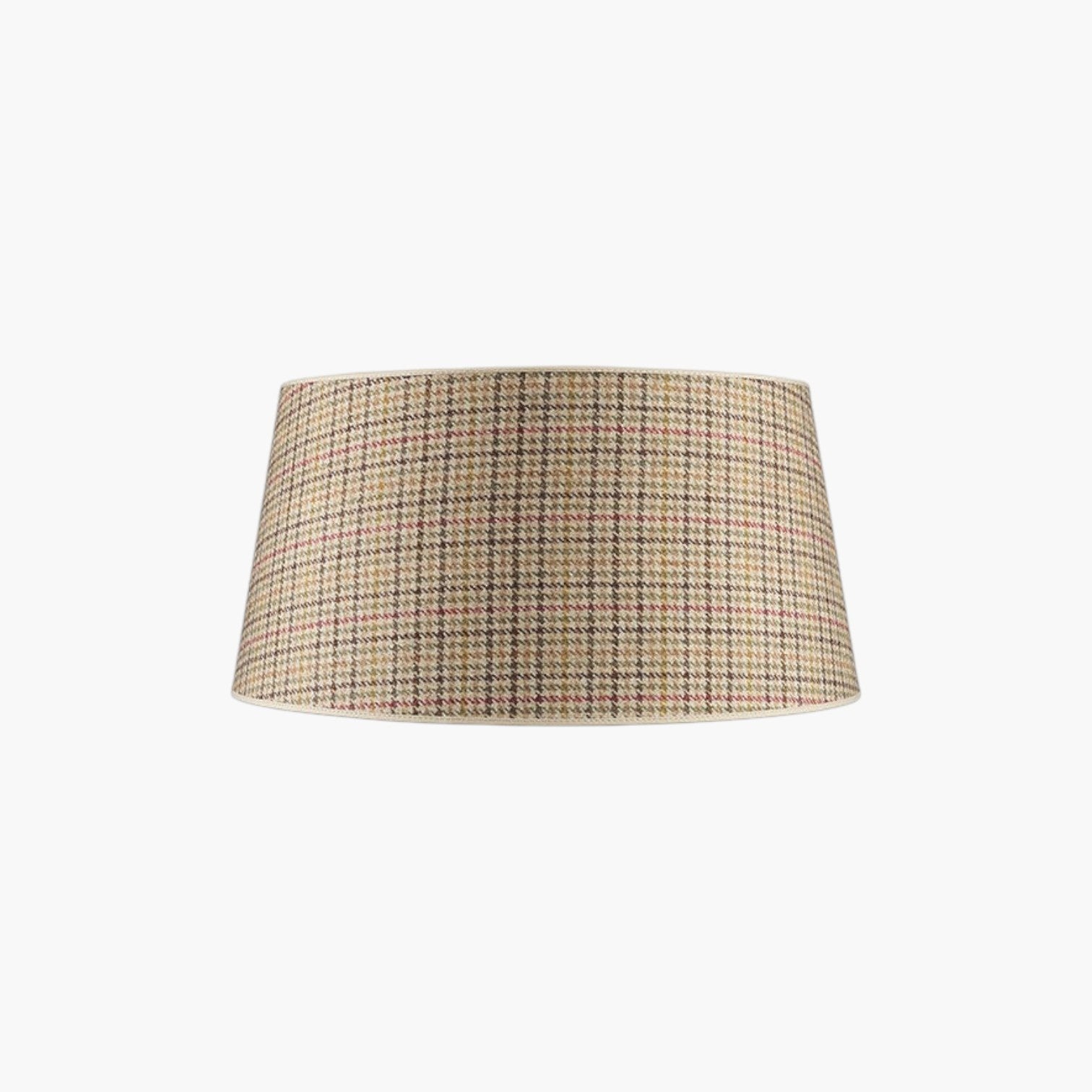 Lyckåsen Shade Classic lampshade in Harris tweed forest fabric with a timeless plaid pattern for home lighting