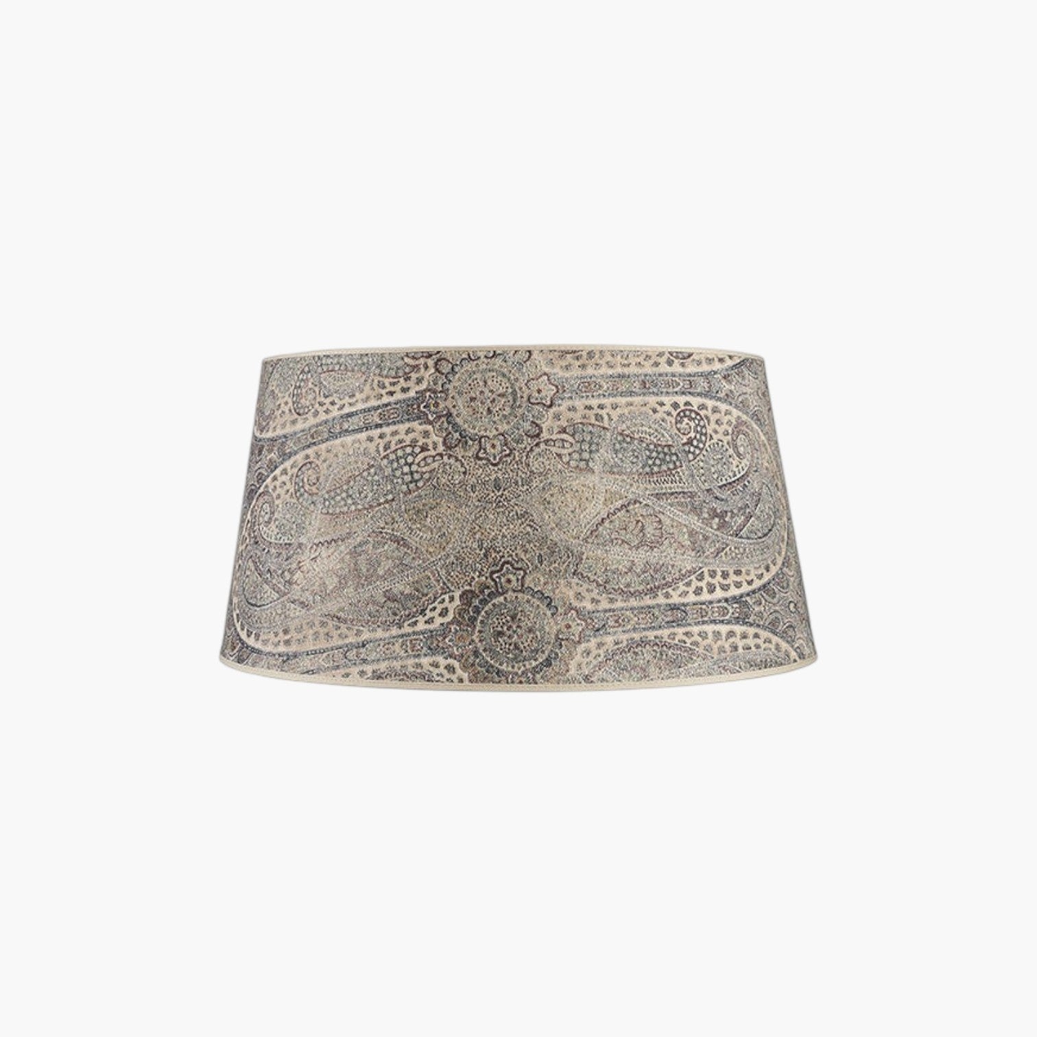 Lyckåsen Shade Classic lampshade in Sheldon paisley brown fabric with a timeless tapered design for home lighting.