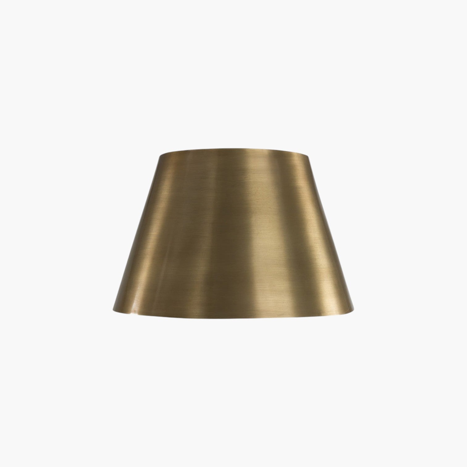 Lyckåsen Shade Graz lamp shade in antique brass metal with a classic tapered design