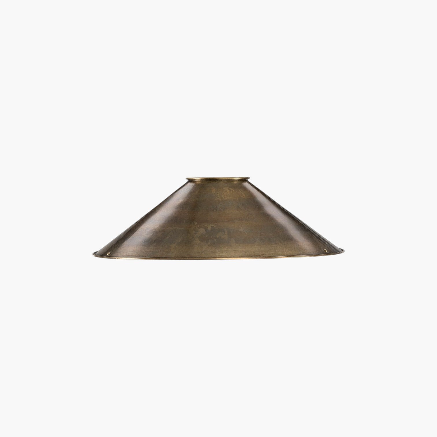 Lyckåsen Shade Positano small lamp shade in antique brass with a classic conical metal design.