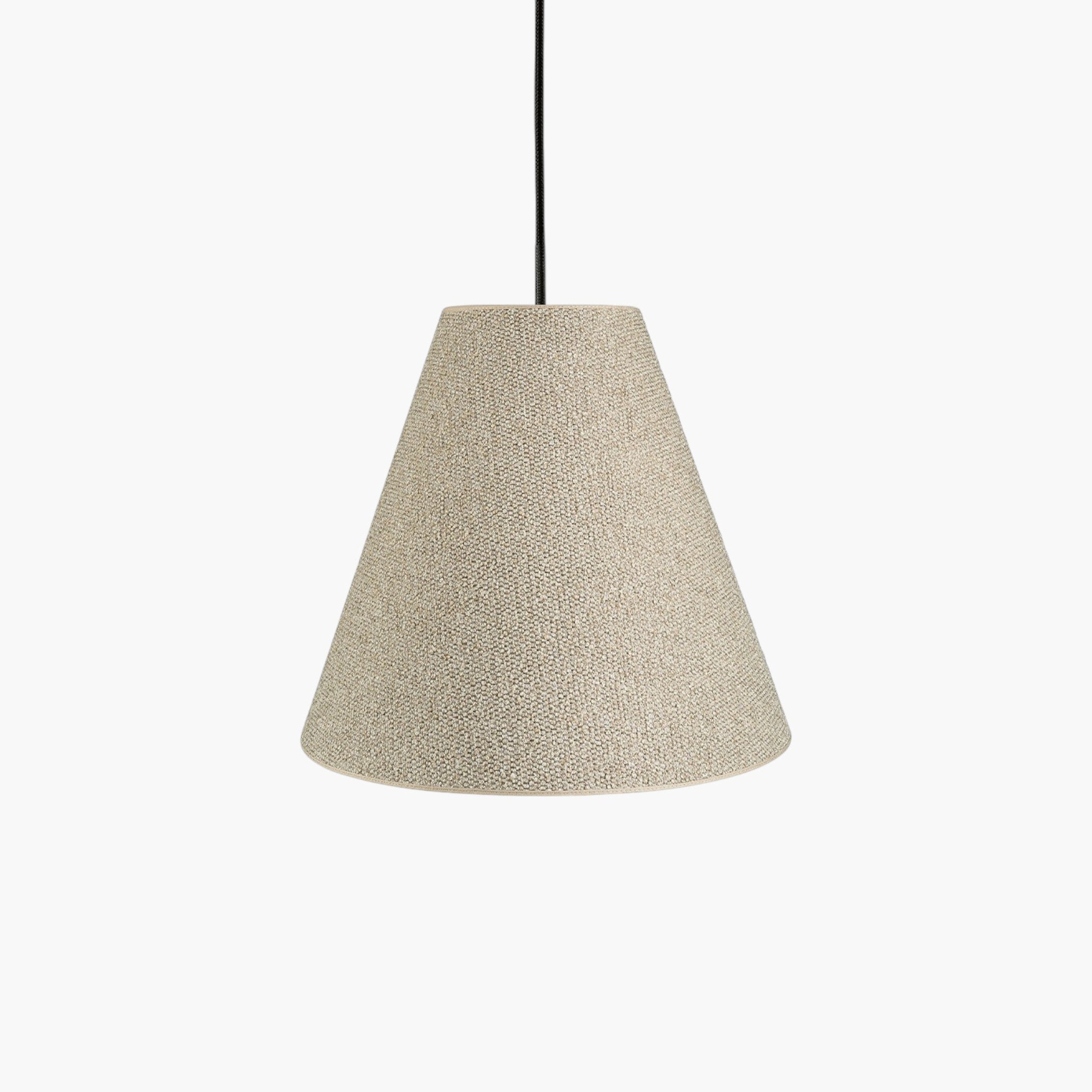 Lyckåsen Toronto beige textile pendant lamp shade with a classic conical shape for a warm, diffused light.