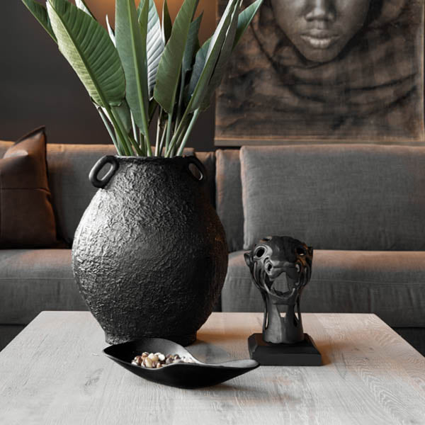 Panther staty Antique Black / Bronze